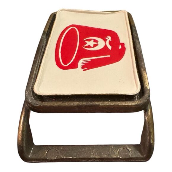 Vintage Red Shriners Hat Emblem Belt Buckle - Picture 3 of 4